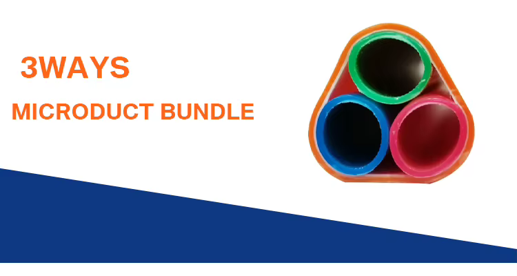 Optical Fiber Cable Accessories microtubule 3ways 12/10mm Bundle Pipe Hdpe Duct Microduct 3way factory