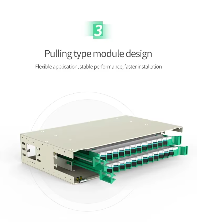 96 Ports ODF Fiber Distribution Frame Supporting Multiple Fiber Connector Types factory