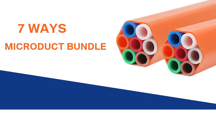 Qitian 7way 12/10mm HDPE Tube Bundle Low Friction directly buried hdpe microduct bundles factory