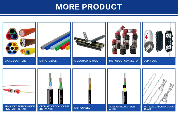 12 Core Air Blown Optical Fiber Cable EPFU With Low Friction Sheath For Air Jetting Installation manufacture