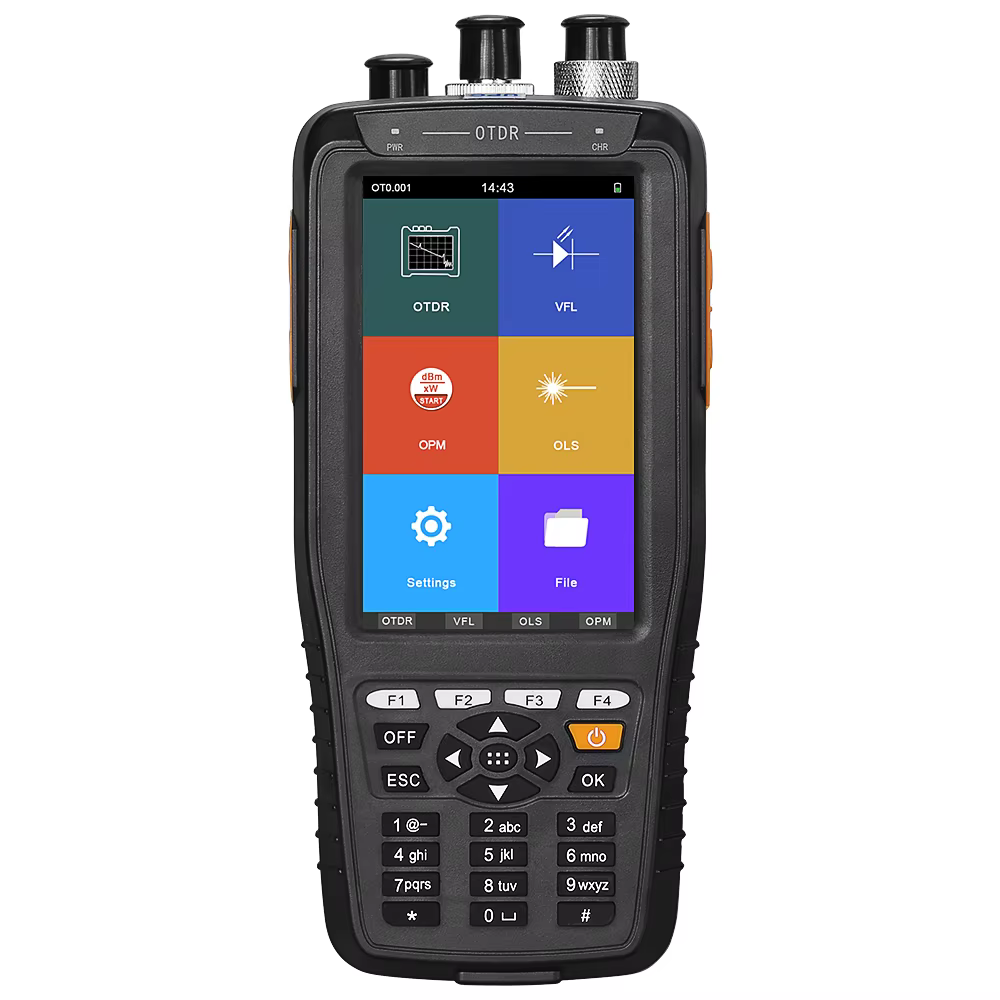 Mini OTDR Fiber Tester 50km Range Fiber Optic Cable Testing Tool Optical Fiber Identifier 800-1700nm for Network Maintenance