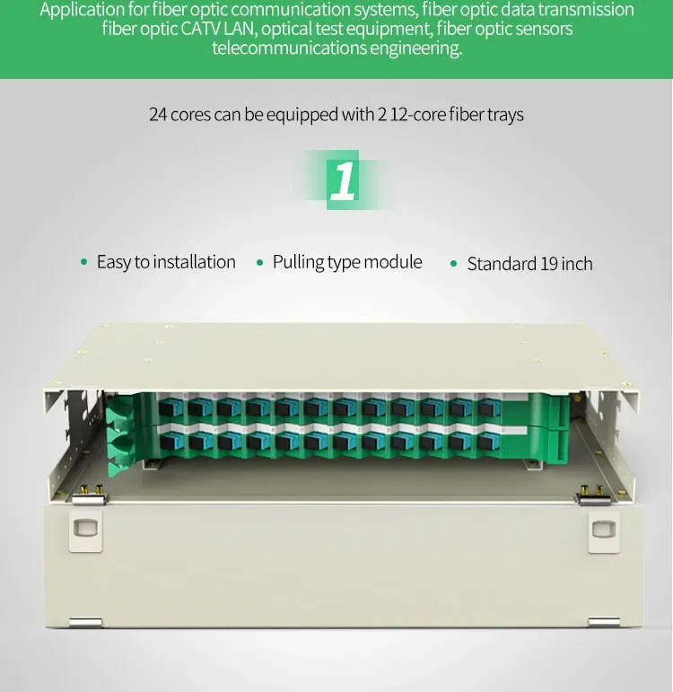 Modular 72-Port Optical Distribution Frame FTTH Network with Efficient Cable Management LC Connector for Fiber Optic Use supplier