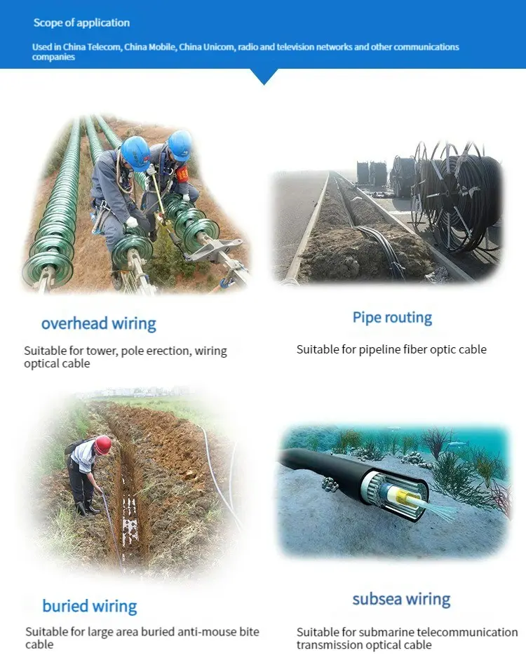 Gyts 24 Core Single Mode Fiber Optic Cable Standard Loose Tube Light-Armored for Outdoor Use with 12 Core Option supplier