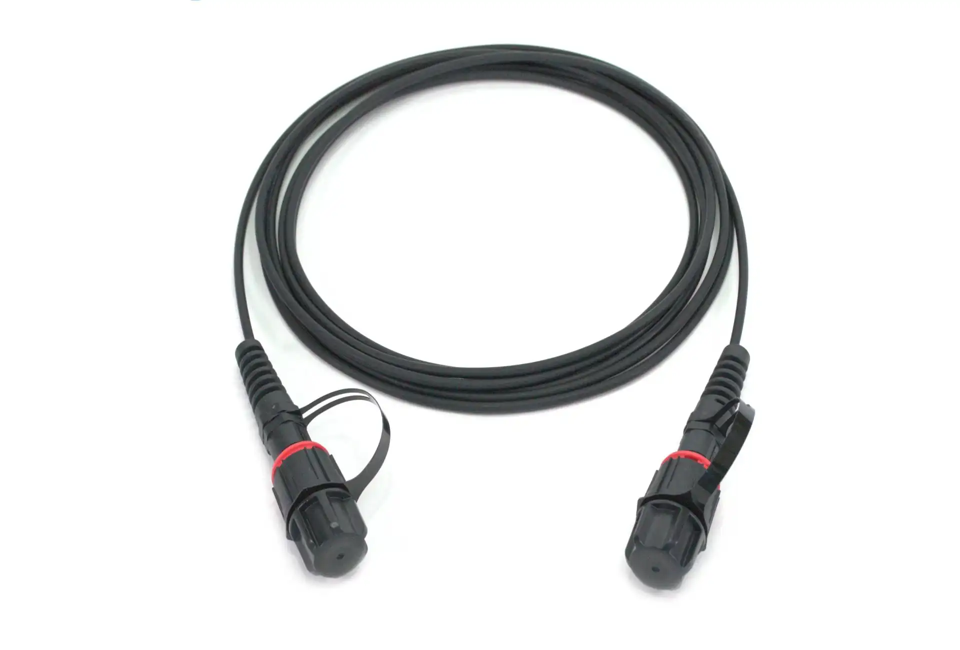 Customized Length Indoor Outdoor Drop Fiber Optic Cable SC UPC APC 1 2 Core G657A1 G657A2 FTTH Drop Patch Cord 100M details