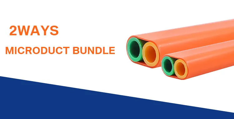 Hdpe Microduct Tube Bundle Series 2ways 12/10mm With Pe1.2mm For Fiber Optic Blown Cable Underground Install fiber bundle supplier