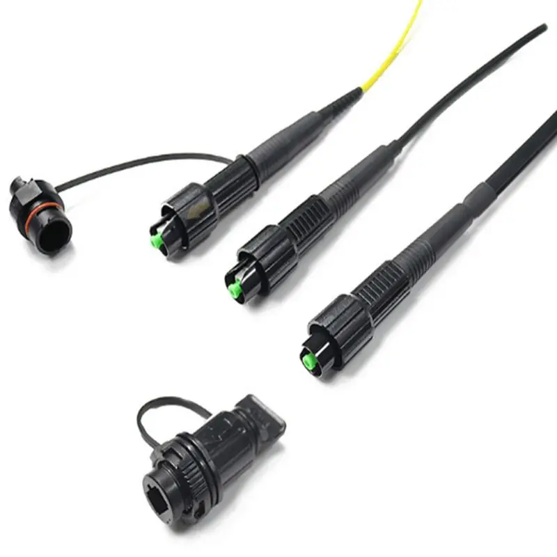Customized Length Indoor Outdoor Drop Fiber Optic Cable SC UPC APC 1 2 Core G657A1 G657A2 FTTH Drop Patch Cord 100M manufacture