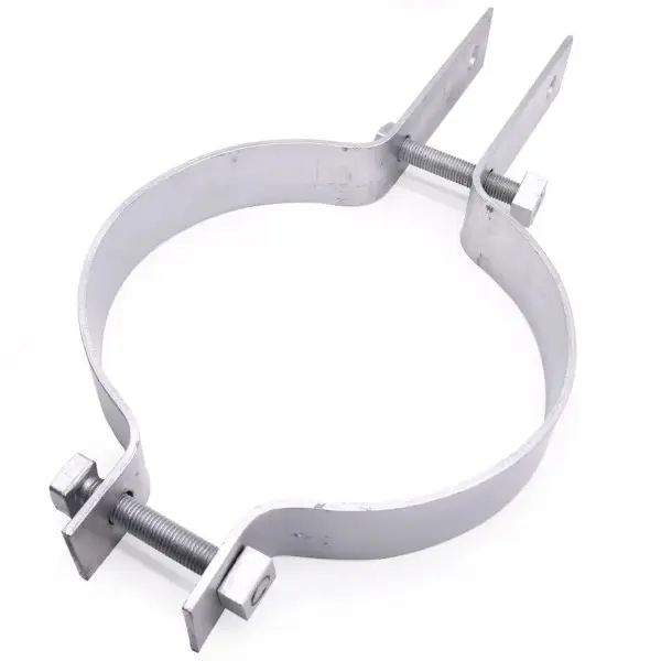 Cheap price fiber cable accessories embrace hoop bolts nuts optical cable pole fastening clamp powerline hardware fittings factory