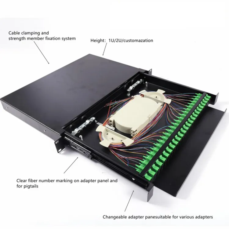 High-End Wall Mounted 12-Port Optical Fiber Distribution Frame LC Connector for FTTH Network Solutions details