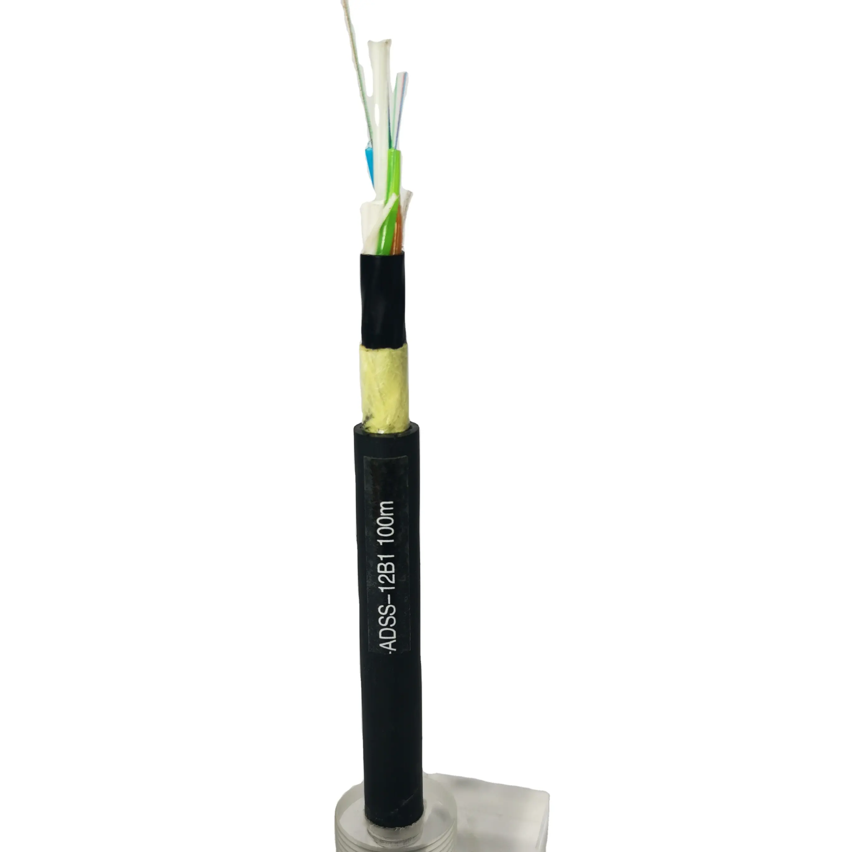 Top Selling ADSS Outdoor Optical Cable 2-12 Core Single Mode Fiber Aerial Light Communication Cable 1km MOQ supplier