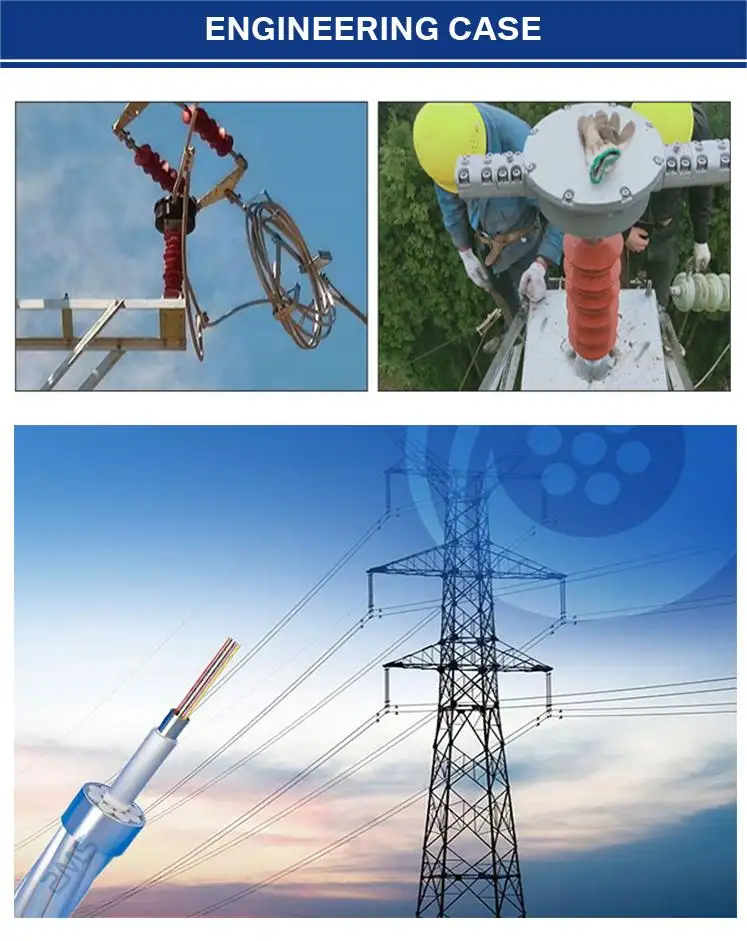 Outdoor 12 24 48 96 144 Core Aerial Cable Opgw Wire Composite Ground Wire Opgw Fiber Optic Cable supplier