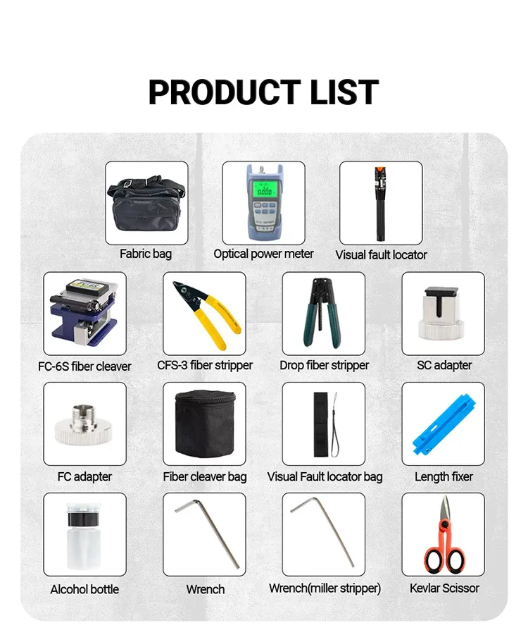 best price convenient mini promotional ftth fiber optic splicing optic cable tool kit FTTH Splicing Tool Bag supplier