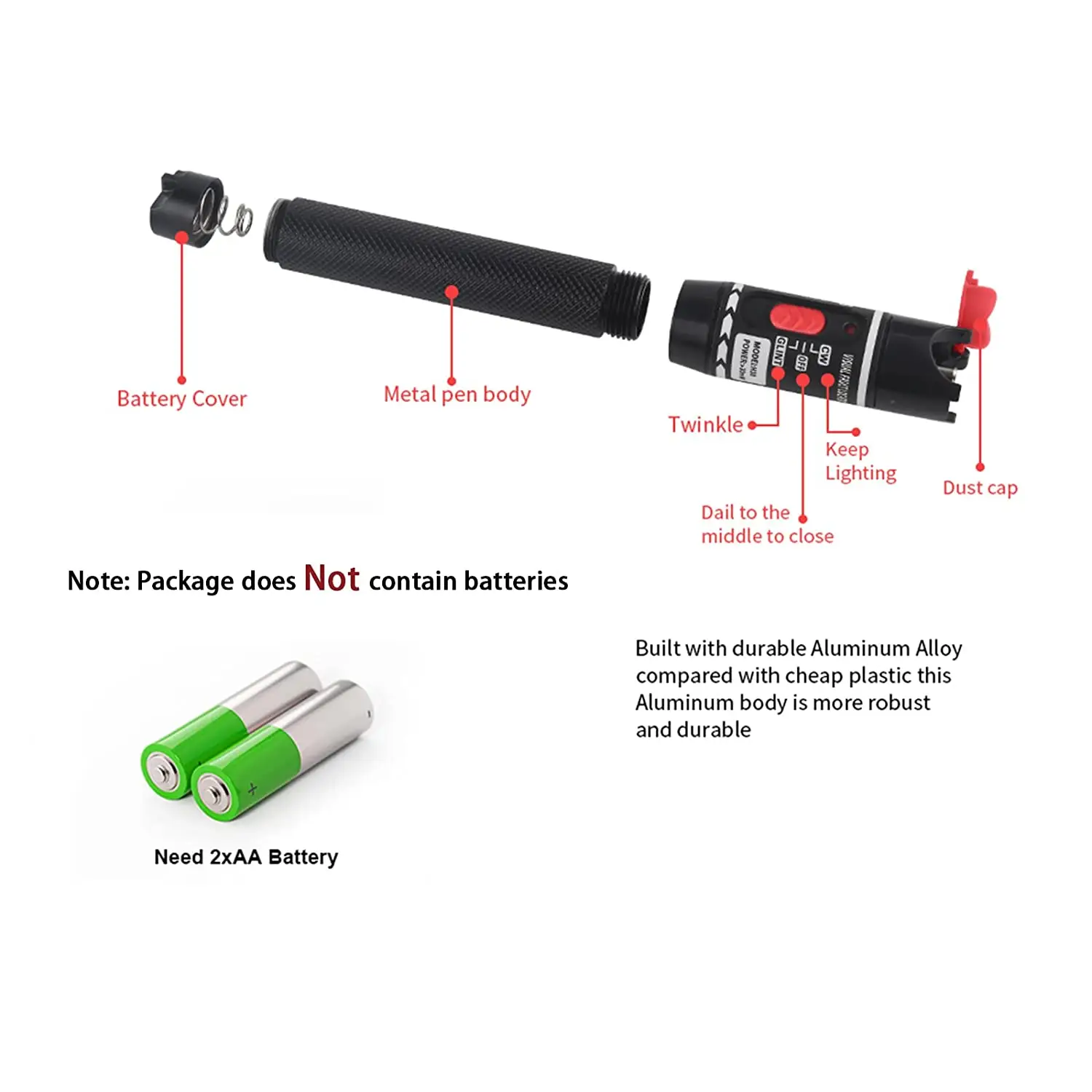 Easy-to-Use Compact Fiber Optic Visual Fault Locator with Laser Pen for Simplified Network Maintenance and Troubleshooting manufacture